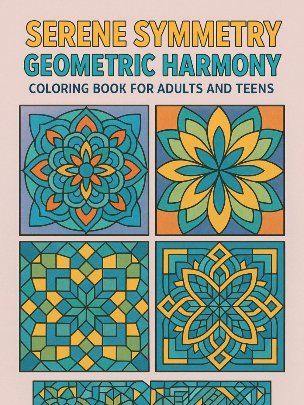 Serene Symmetry Geometric Harmony Coloring Sheets For Adults and Teens